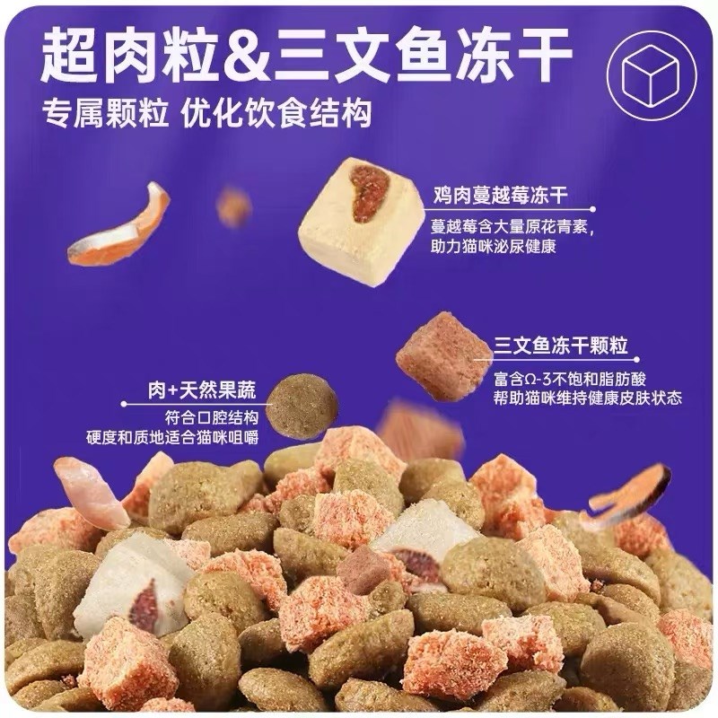 麦富迪营养森林猫粮4斤三文鱼冻干双拼营养升级成幼猫天然粮20斤