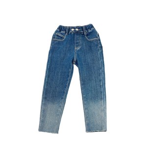 女童渐变色牛仔裤洋气2024春秋季新款儿童弹力铅笔裤女孩加厚裤子