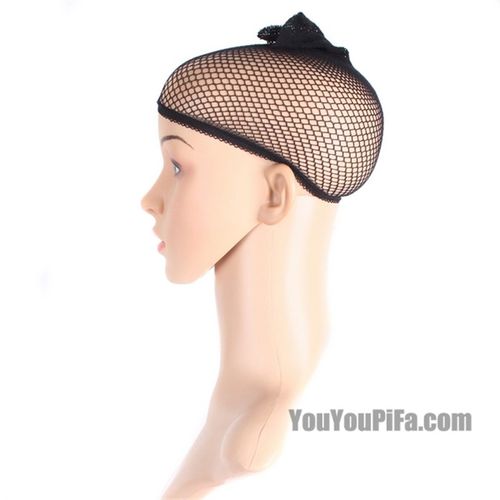 包邮假发固定专用隐形发网发套黑色两头通高弹力网帽cos发网配件