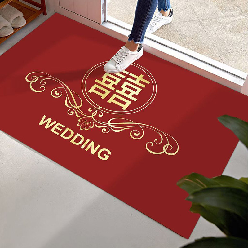 结婚地垫入户门口喜字脚垫婚房门垫进门地毯红色喜庆床边垫子定制,居家布艺,家用脚垫,淘宝优惠券,粉丝福利购,淘宝优惠卷