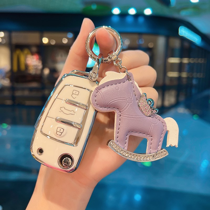 适用奥迪钥匙套A3/Q2L/Q3/A1/S3/Q7/TT/A5/A7车钥匙高档保护壳女