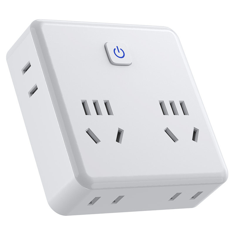 无线魔方插座转换器超薄一转多孔墙壁扩展插排面板厨房带开关插头