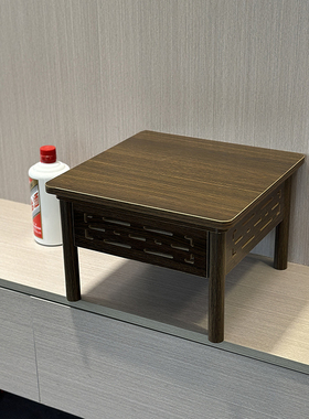 新中式木质飘窗桌子小茶几简约榻榻米矮桌子圆地桌炕几实木小方桌