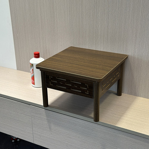 新中式木质飘窗桌子小茶几简约榻榻米矮桌子圆地桌炕几实木小方桌