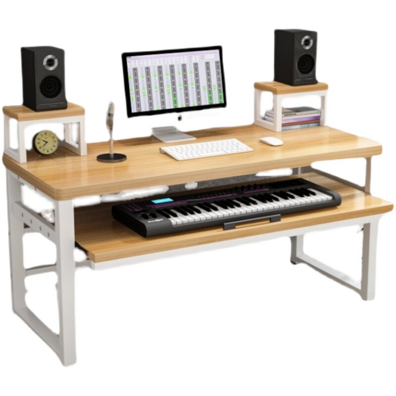 轻奢编曲工作台简约电子琴桌古筝电钢琴桌音乐制作剪辑师编曲桌子