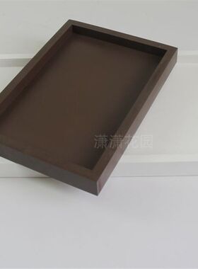 简约长方形花盆托盘防漏接水底座盆景多肉大尺寸仿水泥底垫可定制