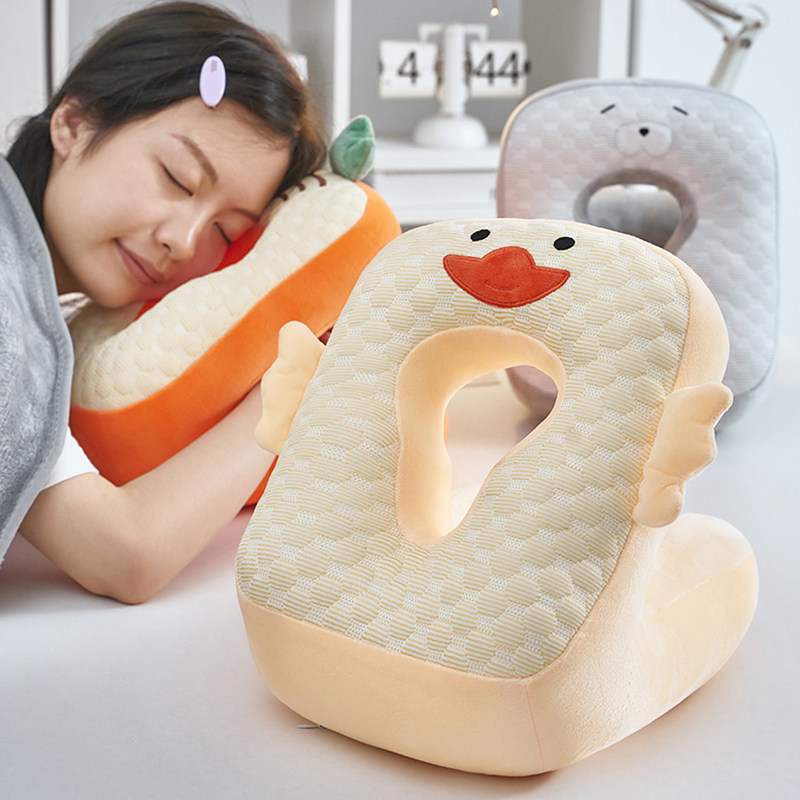 办公室午休神器冰豆豆午睡枕趴睡枕小学生趴桌子睡觉枕头教室趴枕