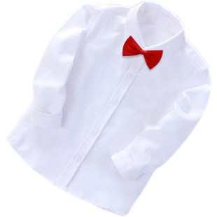 六一儿童白衬衣长短袖 钢琴礼服纯棉校服学生表演服 百搭男童白衬衫