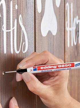 edding8850木工打点笔划线木匠钻孔标识记号笔长笔头20MM超细笔尖