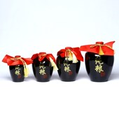 包邮 家用酒坛酒罐密封黑釉烤花纯粮多用处宜兴1斤2斤3斤5斤土陶酒