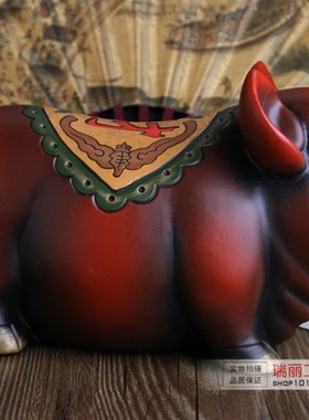 陶瓷猪店铺开业礼品柜台装饰摆件招财乔迁新居客厅玄关电视柜摆设