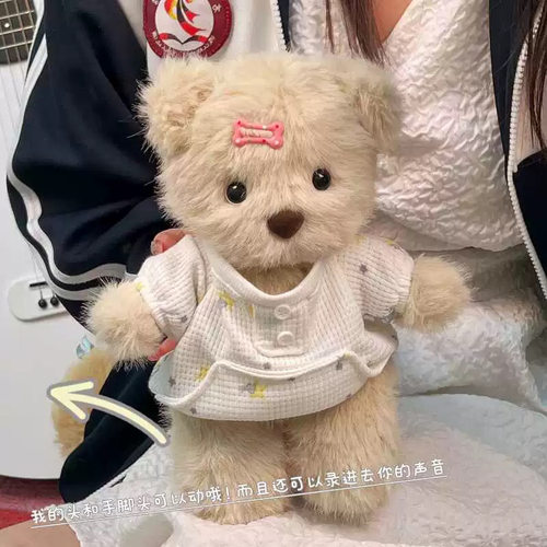 会录音可爱小熊玩偶手工diy