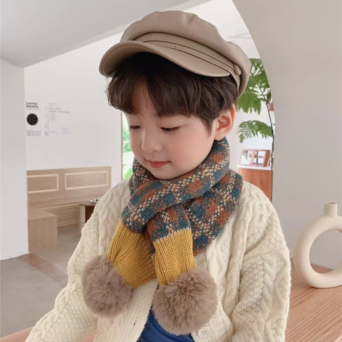 儿童围巾秋冬女童围脖2025新款宝宝脖套交叉针织毛线男童护颈冬季,运动包/户外包/配件,围巾/围脖,淘宝优惠券,粉丝福利购,淘宝优惠卷