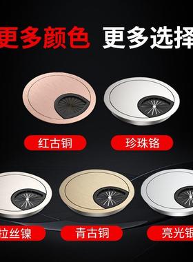 桌面穿线盒圆形走线槽孔