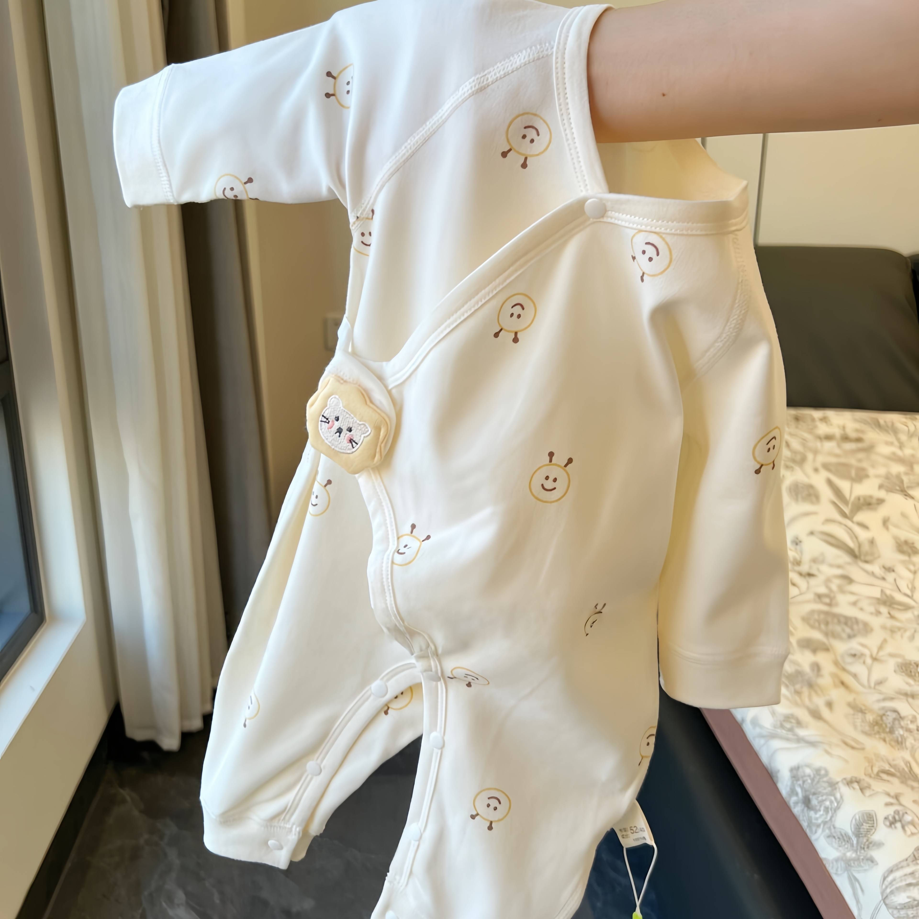 新生婴儿连体衣无骨哈衣春秋纯棉初生和尚服爬服男女宝宝春秋衣服