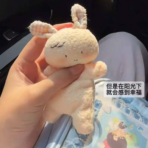新款治愈系小兔子安抚豆袋创意新款毛绒公仔娃娃送闺蜜礼物