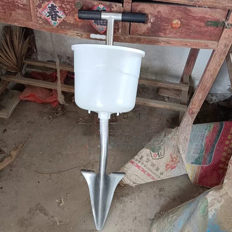 特厚不锈钢入土施肥神器新款手动人工追肥玉米果树蔬菜葡萄追肥器