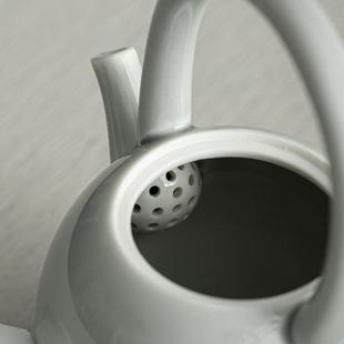 直销冰灰釉圆月提梁壶日式 新款 家用烟灰釉陶瓷泡茶滤茶器功夫茶具