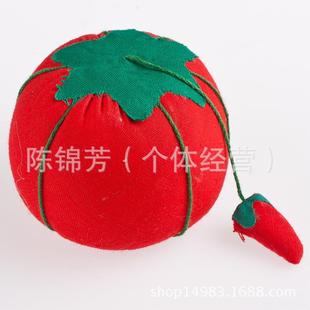 直销红色番茄型针插针线包配件十字绣针插包 新款 缝纫diy材料包珠