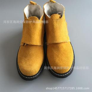 直销轮胎底低电焊工劳保鞋 新款 耐高温防砸防刺穿车床工牛皮高帮防
