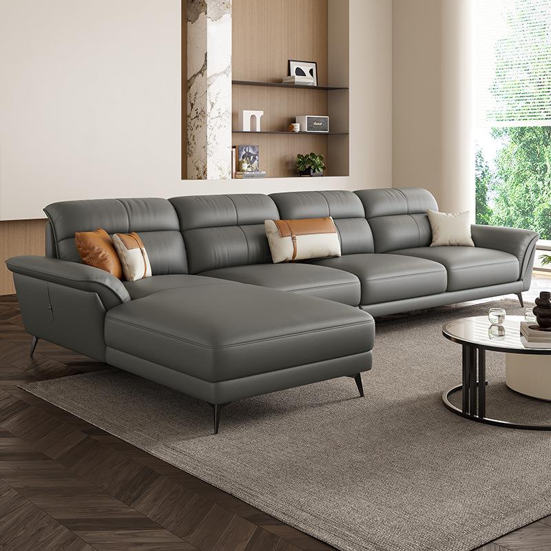 沙发客厅2025年新款真皮头层牛皮简约现代大户型转角贵妃皮艺沙发