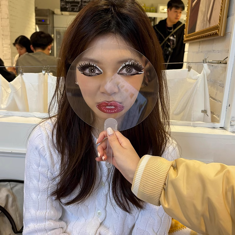 雷迪嘎嘎表情包扇子周边变脸团扇