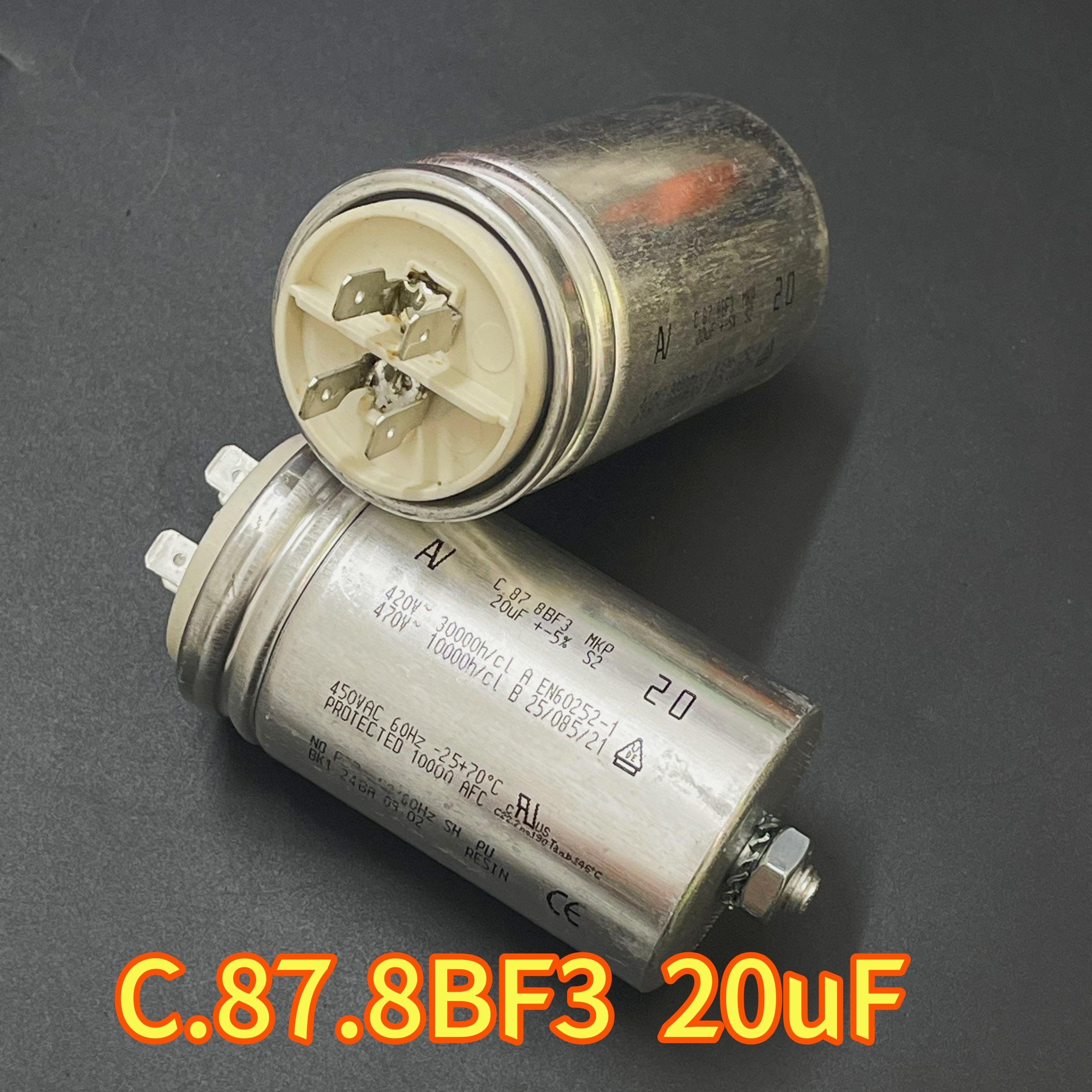 进口保加利亚Av C.87.8Bf3 Mkp 20Uf 470Vac电机运行启动电容器