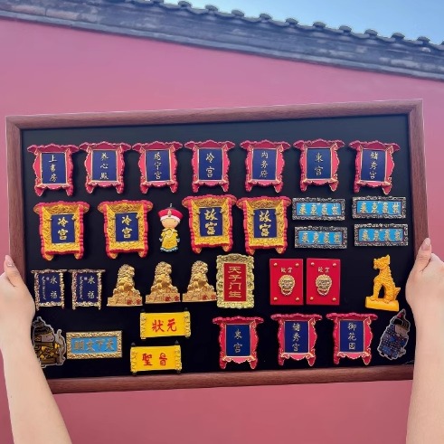 中国风景点纪念品送老外