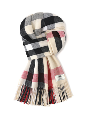 FREERABBITⅡ英伦风格子仿羊绒披肩围脖秋冬季高级感加厚百搭围巾