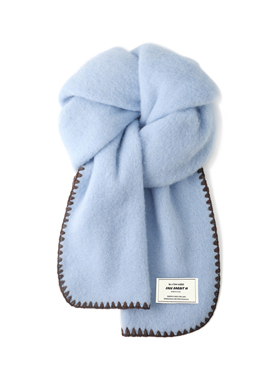 FREERABBITⅡ羊毛款秋冬氛围感边框针织围脖披肩韩系设计保暖围巾