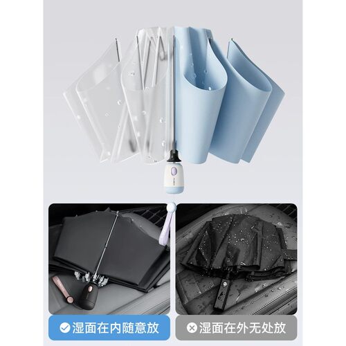 左都全自动雨伞女加大加厚加固结实防风抗暴雨反向折叠女士专用伞