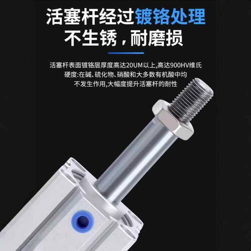 小型气动薄型气缸SDA12/16/20/25/32/40/50/63/80/*5X10*20外牙