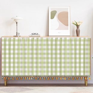 柜子遮挡帘厨房橱柜杂物帘子柜门防尘门帘魔术贴鞋柜书架遮丑布帘