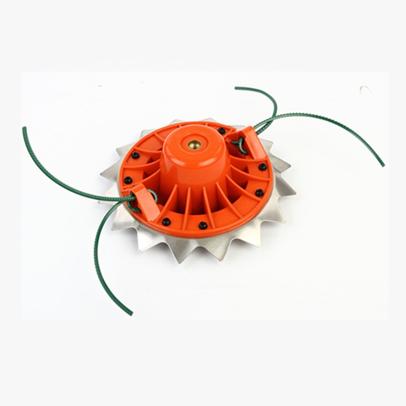 双重打草头割草机通用铝齿两用除草刀片搭配尼龙锯齿打草绳除草轮