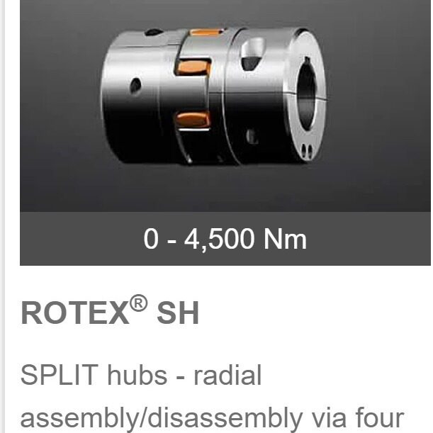 德国KTR-ROTEX-SH型分离型梅花联轴器SPLIT hubs - radial assemb - 实物图