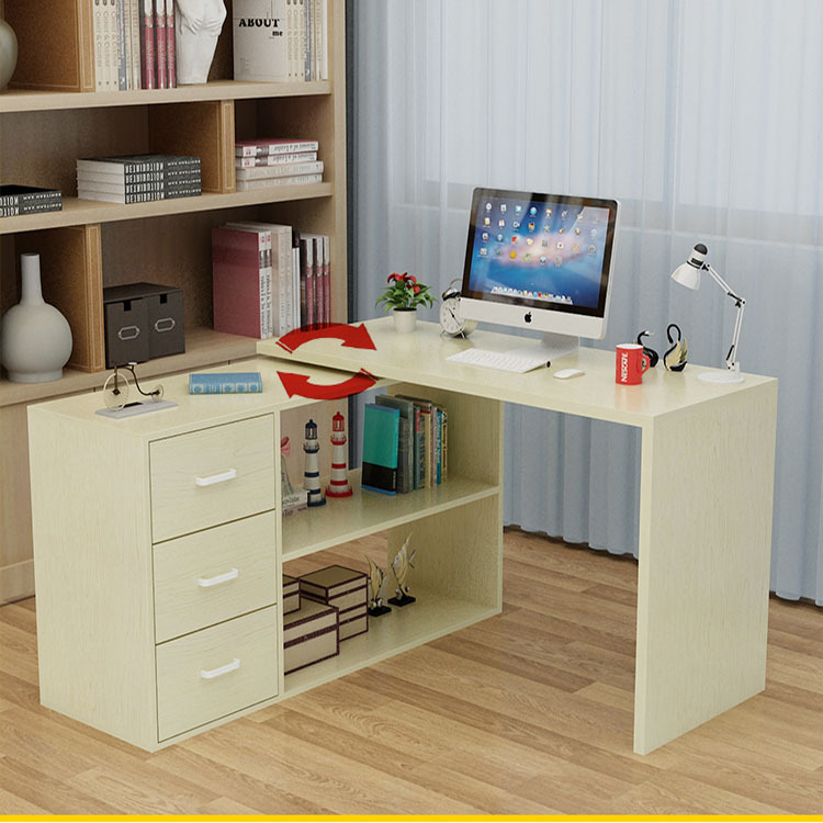 简约带抽屉放置物电脑桌学习书桌书架组合学习桌写字台办公桌子