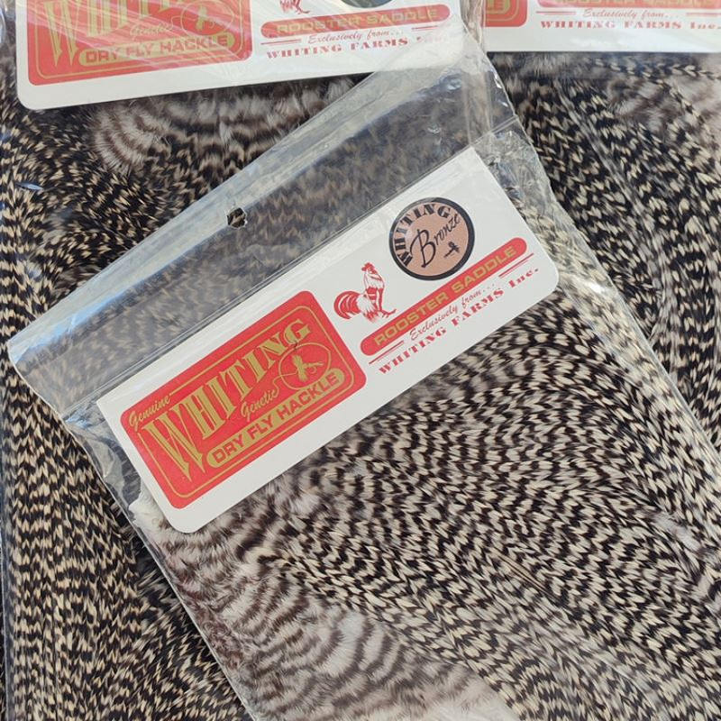 现货整张蓑羽毛中号P级B级格里菲斯飞蝇钩毛钩绑制材料进口WHITIN