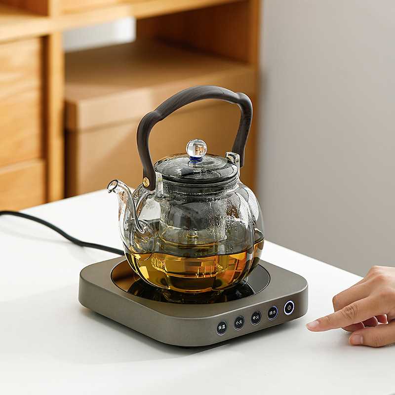 玻璃煮茶壶围炉煮茶水晶电陶炉组合耐热玻璃茶壶煮茶炉元素小方炉