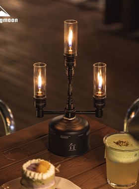 柯曼BKT-1D黑色瓦斯无芯烛灯帐篷汽灯盏氛围露营扁气直筒烛光灯