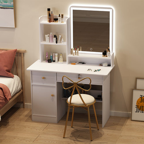 80cm小型多功能收纳梳妆台电脑桌