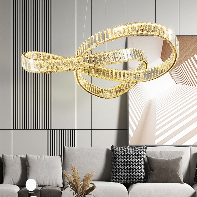 轻奢客厅水晶吊灯意式现代极简约设计师款创意样板房艺术高端灯具