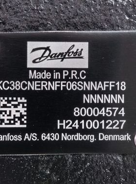 80004574 KC38CNERNFF06SNNAFF18NNNNNN # Danfoss液压泵