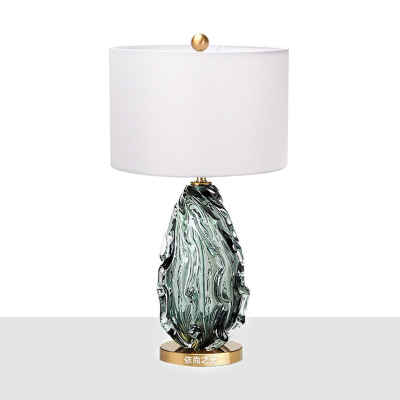 美式扭纹琉璃台灯后现代简约客厅卧室床头灯设计师创意个性台灯具,标准件/零部件/工业耗材,其他管件,淘宝优惠券,粉丝福利购,淘宝优惠卷