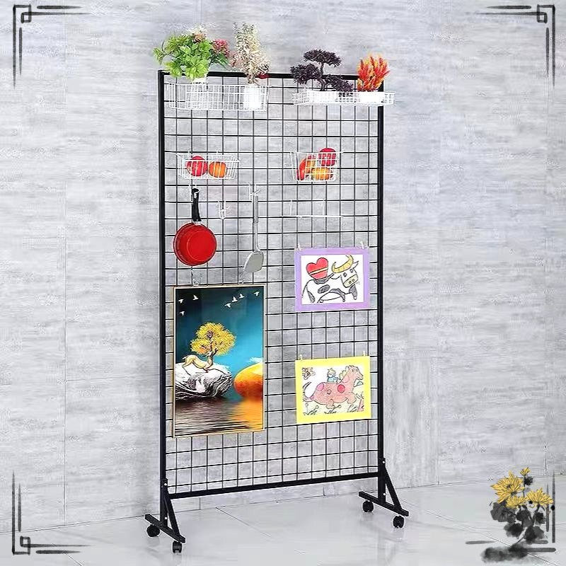 铁网格货架网架铁丝网展示网格幼儿园作品置物架收纳铁艺网格挂钩