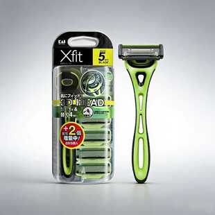 日本进口五层剃须刀 防刮伤男士通用手动舒适刮胡刀1刀柄+6刀头