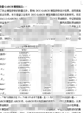 DCC-GARCH、DCC-TGARCH、DCC-EGARCH计算时变相关系数及计算风险