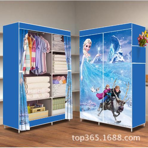 简易衣柜家用卧室衣帽架落地组装衣服架宿舍儿童布艺橱简约衣柜