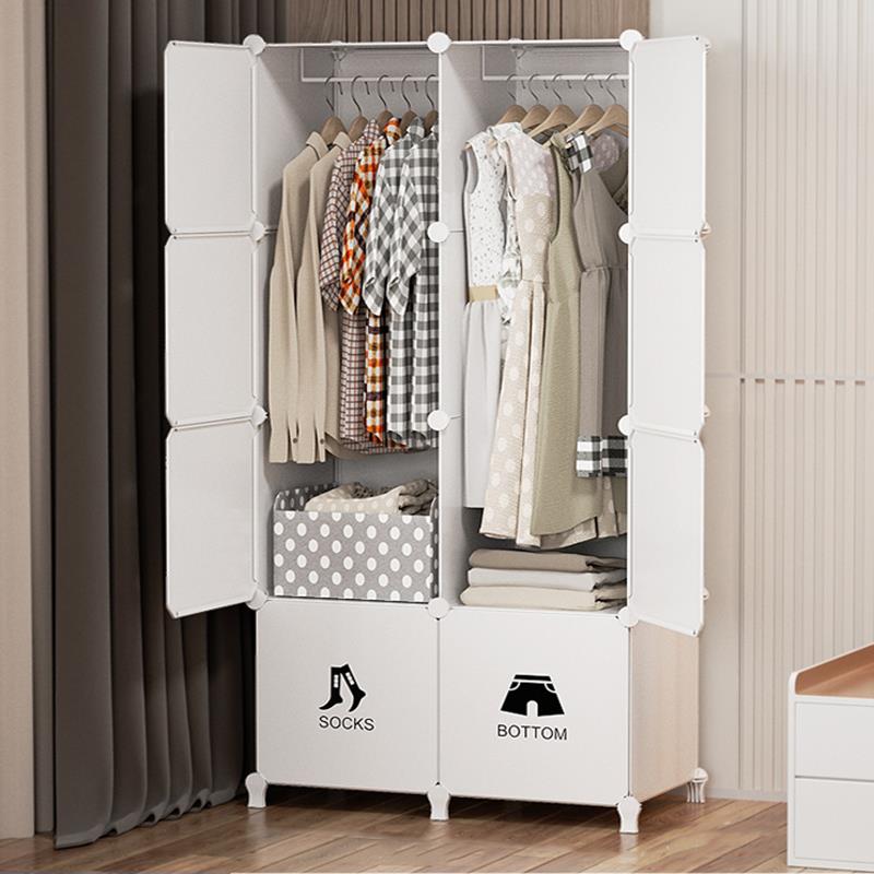 L7简易衣柜家用卧室组装收纳柜子出租房布衣橱宿舍小储物柜结实耐