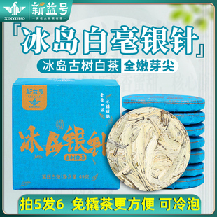 白毫银针冰岛白茶新益号云南普洱茶生茶月光白茶冷泡茶小茶饼茶叶