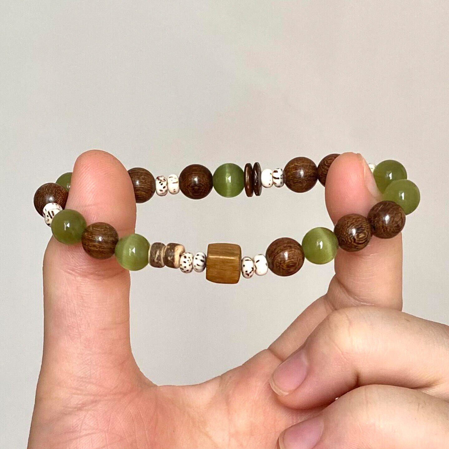 新中式复古绿色串珠手链